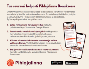 Pihlajalinna Bonus ohjeet